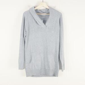 Orisue Gray Knit 100% Cotton Shawl Collar Sweater Mens Sz L